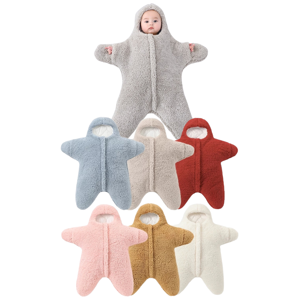 Sac de couchage pour bébé Wicvik Kids avec design étoile de mer, chaud et doux, idéal pour garder bébé au chaud.