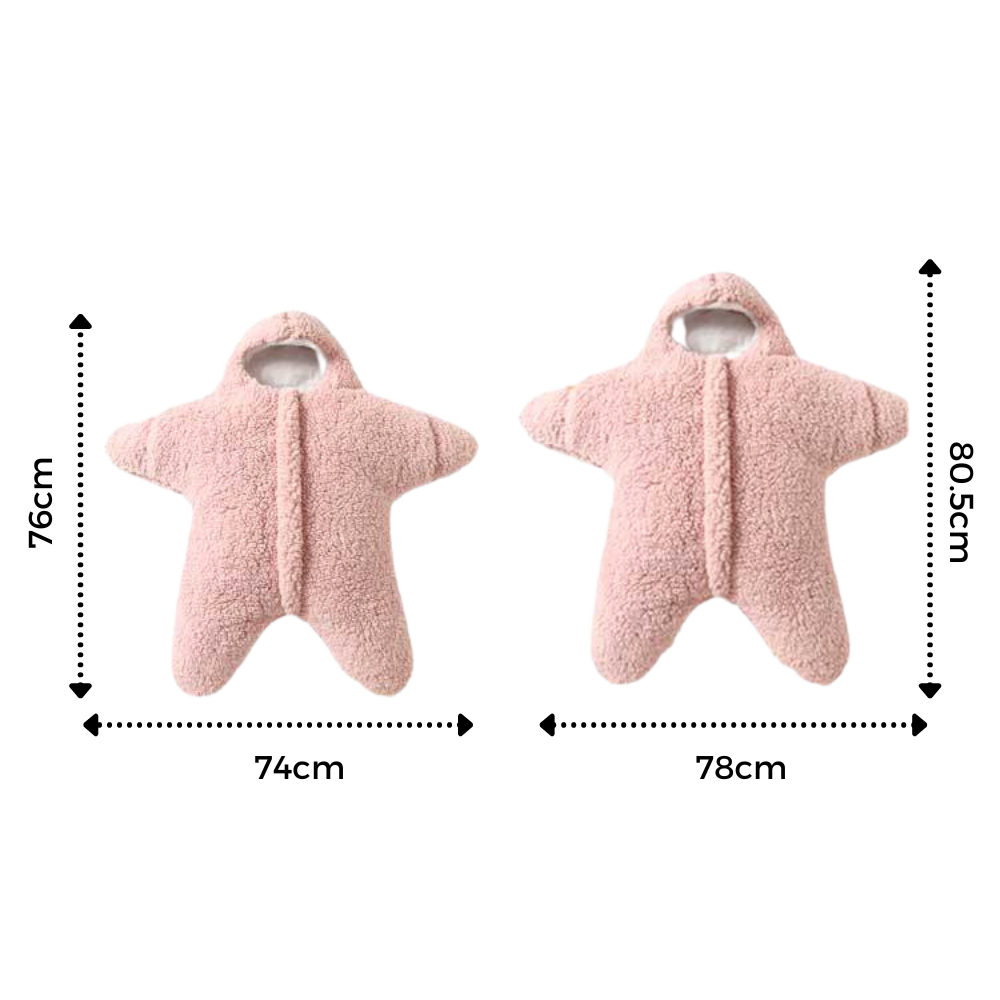 Saco de dormir para bebê estrela do mar da Wicvik Kids, roupa confortável para recém-nascidos e bebês pequenos.