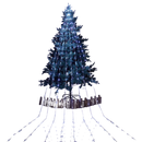 Guirlanda de luzes de Natal em cascata branca da marca Lexi, com fios de LED decorativos para festas natalinas.