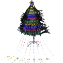 Guirlanda de luz de Natal em cascata multicolorida Lexi com fios de luz decorativos para festas natalinas.