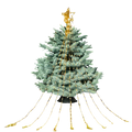 Guirlanda luminosa de Natal em cascata da Lexi com luzes brancas quentes, ideal para decoração festiva.