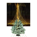 Guirlanda de Natal em cascata da Lexi com luzes LED à prova d’água, decorativa e brilhante para festas natalinas.