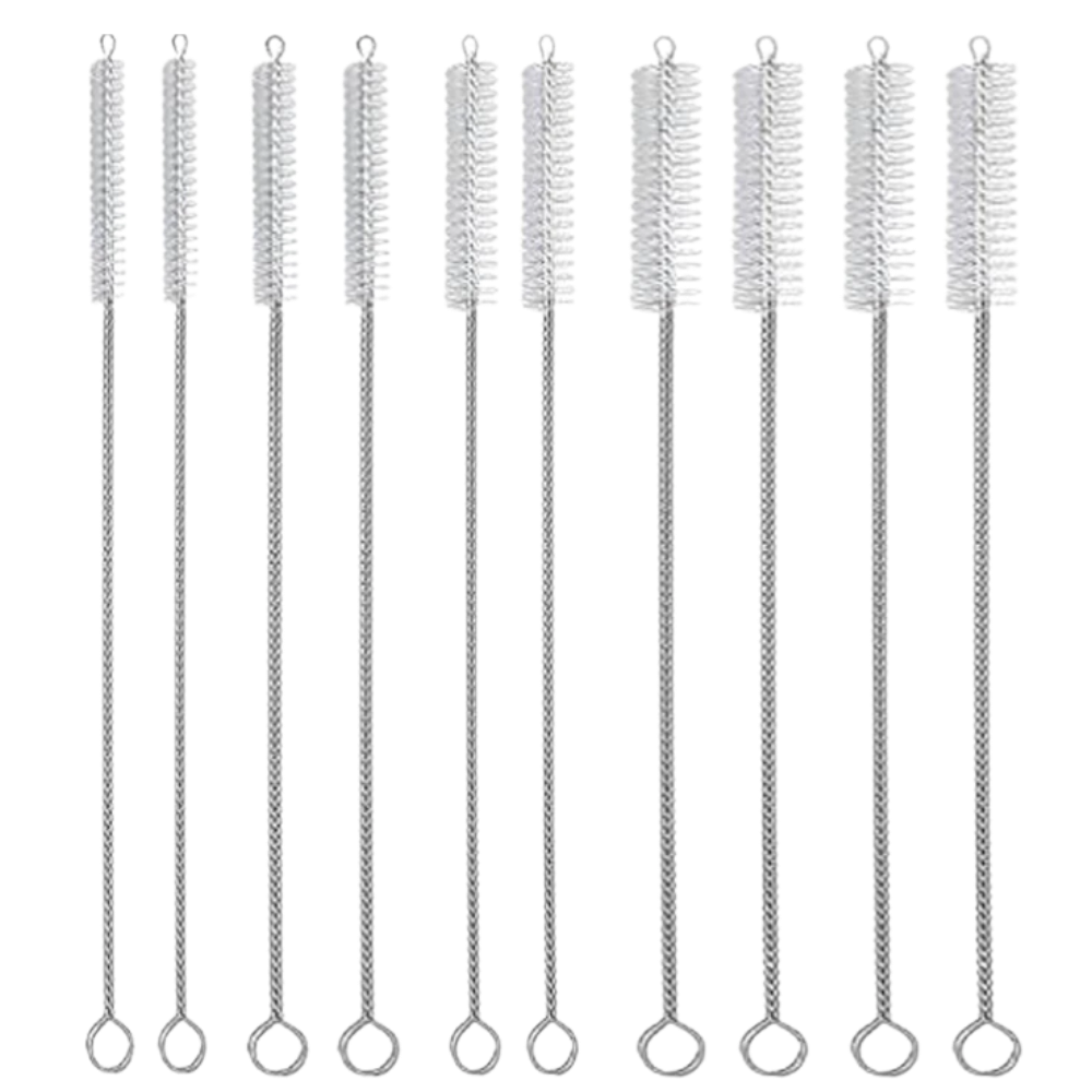 Conjunto de 10 escovas de limpeza para palha, tamanho 10mm, usadas para manutenção doméstica e limpeza especializada