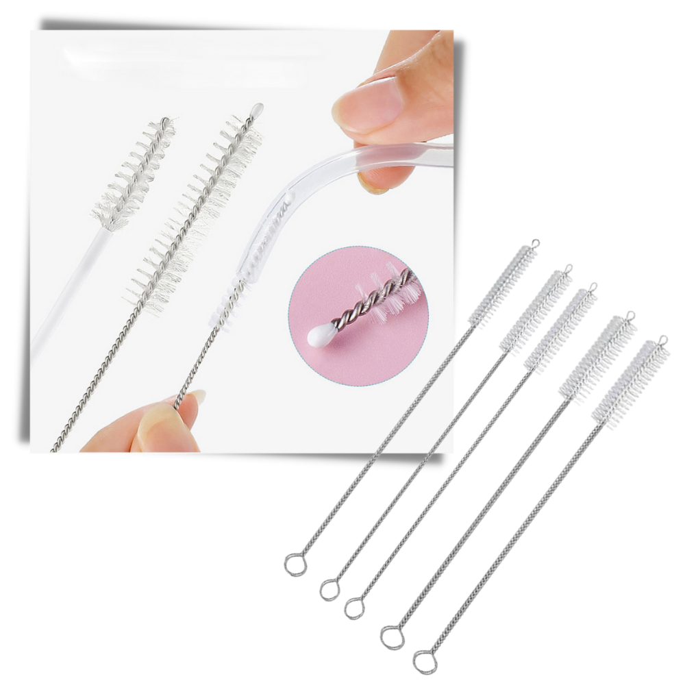 Conjunto de 10 escovas de limpeza para palha, úteis para limpeza doméstica eficiente e fácil.