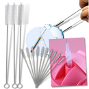 Conjunto de 10 escovas de limpeza para palha, feitas para facilitar a limpeza doméstica de materiais de palha.