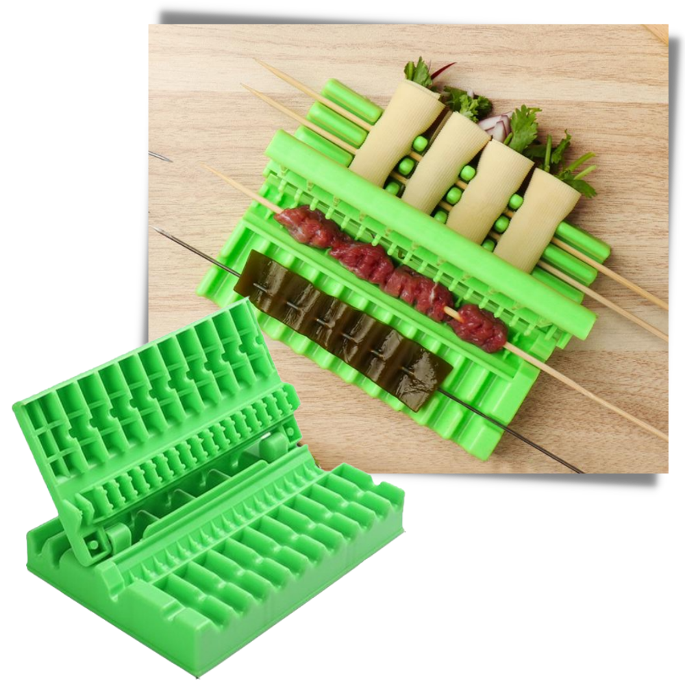 Ustensil de barbecue Banggood para espetinhos e kebabs com design multifuncional, feito de material resistente, ideal para churrasco ao ar livre.