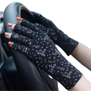 Luot luvas elegantes de algodão anti-UV pretas, proteção solar e estilo para o dia a dia.