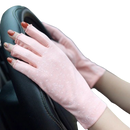 Luot Gants elegantes de algodão anti-UV na cor rosa claro, proteção solar e estilo para uso diário.