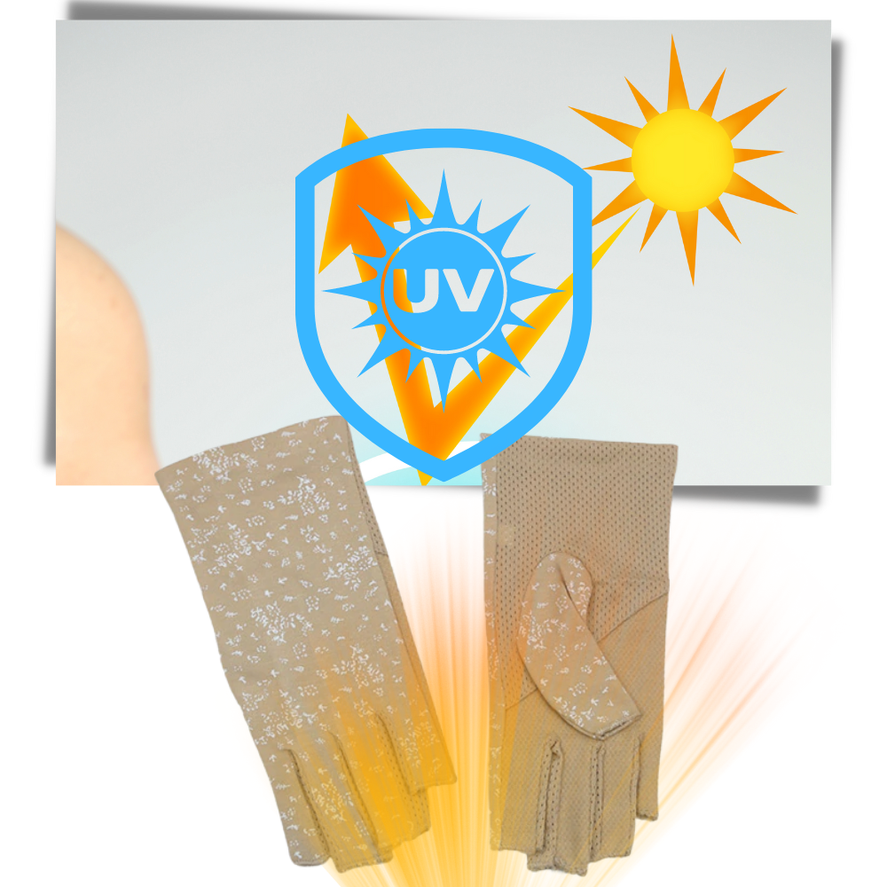 Luot Gants elegantes de algodão anti-UV, proteção solar, com design sofisticado, ideais para proteção e estilo.