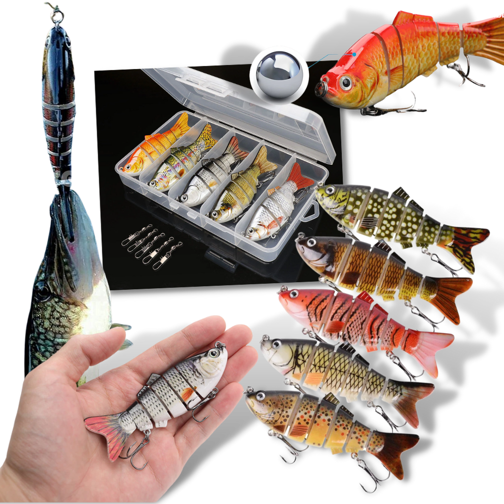 Conjunto de 27 iscas artificiais tipo wobblers para pesca, marca Cnmf, com cores variadas, ideal para pesca esportiva.
