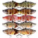 Conjunto de 10 iscas artificiais tipo wobblers para pesca, marca Cnmf, exibindo diferentes cores e tamanhos.