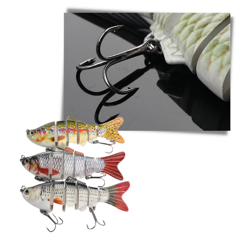 Conjunto de 27 iscas artificiais tipo wobler para pesca, com anzóis afiados, marca Cnmf, ideal para pesca esportiva.