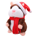 Hamster de pelúcia falante da Yks, personagem de pelúcia para presentes, com detalhes coloridos e aparência macia.