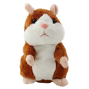 Hamster de pelúcia falante Yks de cor marrom claro, figurinha fofinha de brinquedo para crianças.