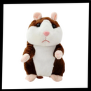 Hamster de pelúcia falante da marca Yks, brinquedo de pelúcia com expressão fofa, ideal para crianças e colecionadores.