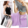 Camisole Cn com suporte de sutiã integrado, roupa íntima feminina confortável, vista frontal.