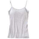 Camisole cinza com soutien-gorge integrado da marca Cn, roupa íntima confortável para usar sozinha ou com roupas.