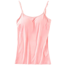 Camisole rosa da marca Cn com suporte de sutiã integrado, tecido macio e confortável para uso diário.