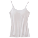 Camisole branca da marca Cn com soutien-gorge integrado, roupa íntima confortável para uso diário.