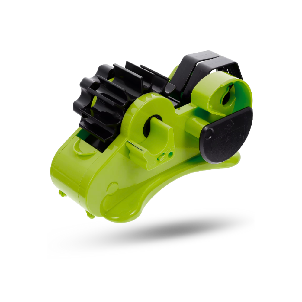 Distributeur de ruban thermique Foeses, dérouleur de ruban adhésif vert pour emballage et bureau.