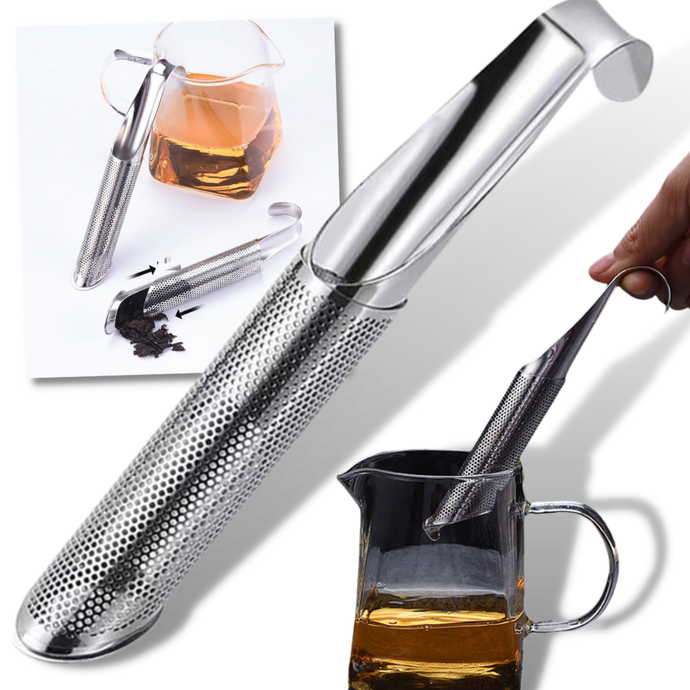 Filtro de chá em aço inoxidável Tika, utensílio de cozinha para infusão de chá, com malha fina e durável.