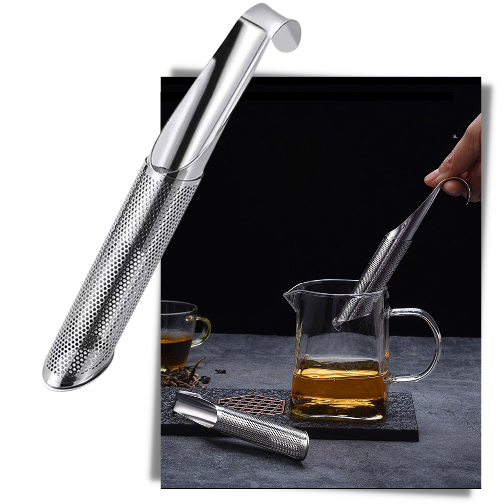 Filtro de chá em aço inoxidável Tika, utensílio de cozinha fácil de usar para preparar chá com praticidade e durabilidade