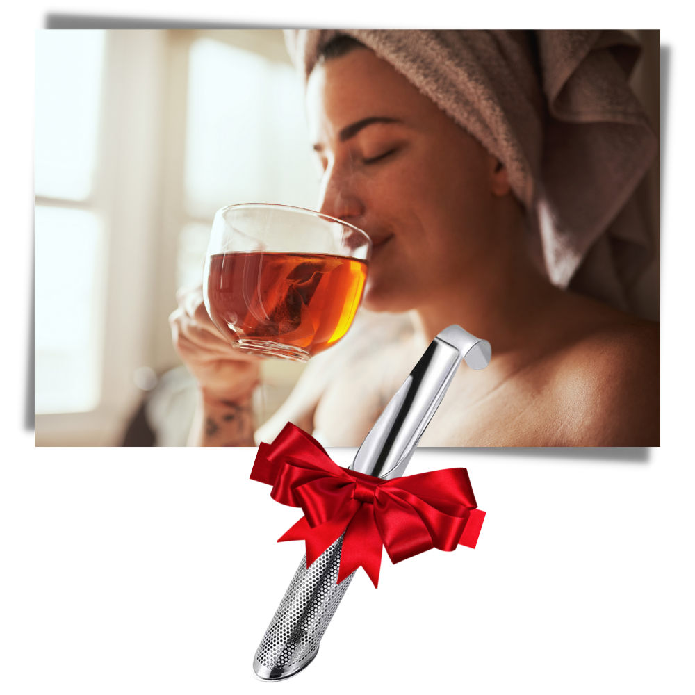 Filtro de chá em aço inoxidável Tika, utensílio de cozinha para preparar chá com design resistente e fácil de usar.