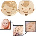 Caixa de dentes de bebê em madeira da Lnkoo, com design infantil para guardar dentes de leite de bebês e crianças pequenas.