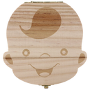 Caixa de dentes de bebê em madeira da Lnkoo, com design para armazenamento de dentes de leite de meninos.