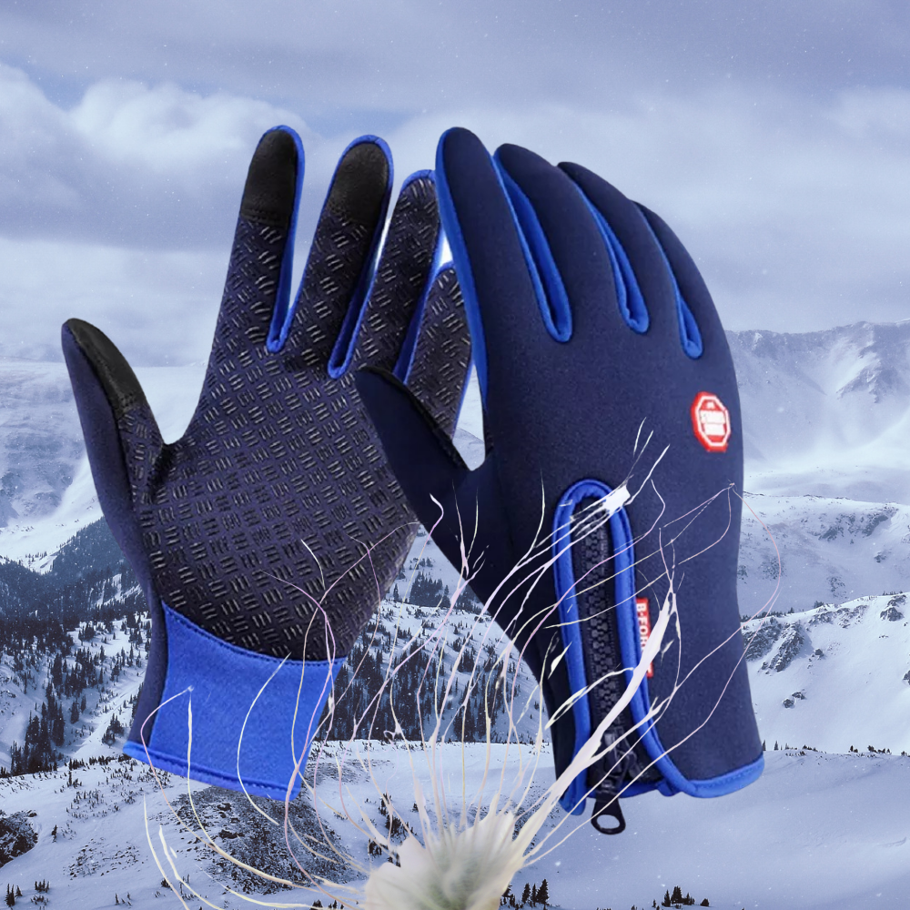Gants térmicos unissex da Sodial, feitos de material isolante, ideais para proteger as mãos do frio.