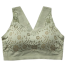 Soutien-gorge sem costura em renda respirável da Glamorise, com design confortável e delicado em verde.