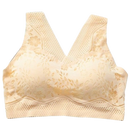 Soutien-gorge sem costura e de renda respirável da Glamorise, modelo nude, confortável e sem arames para uso diário.