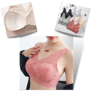 Soutien-gorge de lingerie em renda respirável e sem costura da marca Glamorise, com detalhes delicados e confortável design.