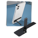 Suporte de telefone em metal ultrafino Meoilce, ajustável e compacto, ideal para facilitar o uso do smartphone.