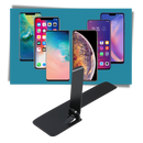Suporte de telefone em metal ultra-fino Meoilce, resistente e discreto, ideal para segurar dispositivos móveis com estabilidade.