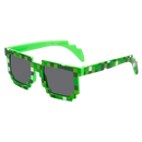 Óculos de sol Pixel Mode da Mypartyshirt, armação verde com lentes estilosas, design moderno e tendência fashion.