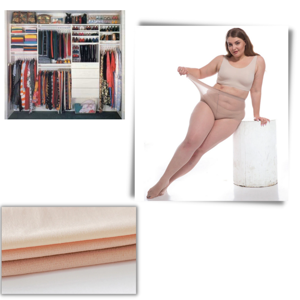 Meia-calça modeladora de compressão instantânea da Unique Bargains, com tecido elástico e efeito de suavização corporal.
