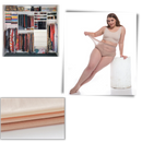 Meia-calça modeladora de compressão instantânea da Unique Bargains, com tecido elástico e efeito de suavização corporal.