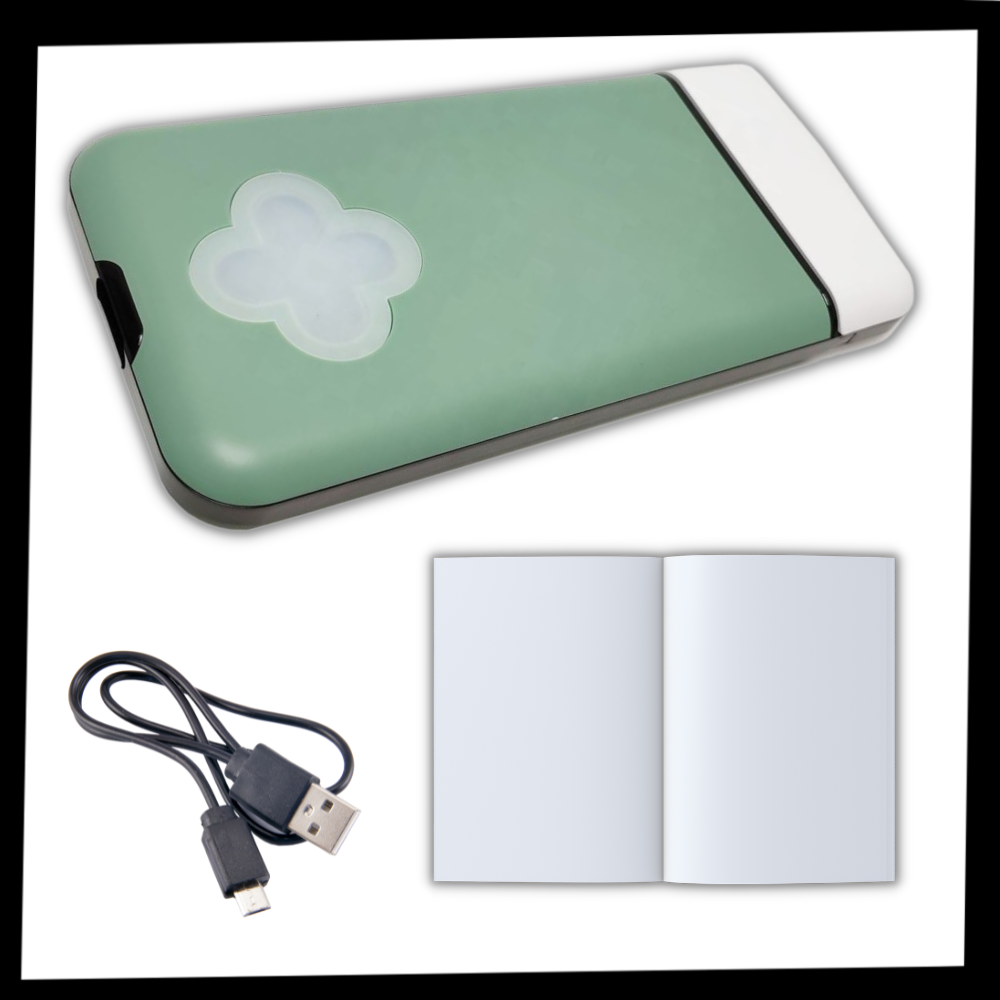 Caixa de bloqueio para smartphone Focusai, dispositivo de segurança para telefones, com design compacto e resistente.