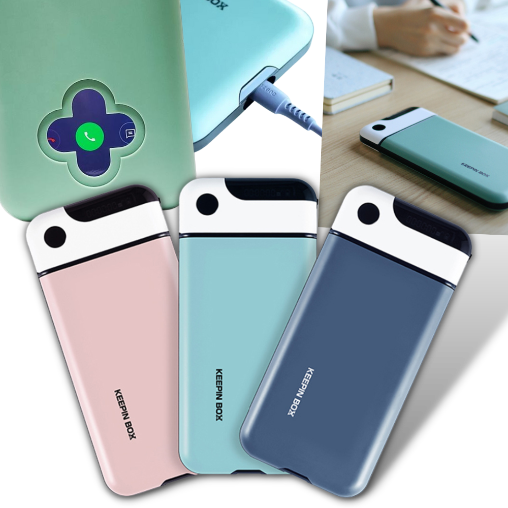 Caixa de bloqueio para smartphone Focusai, proteção de segurança para dispositivos móveis, feita em plástico resistente.
