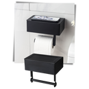 Dispenser de papel higiênico e caixa de lenços Bicmte com proteção eficiente, visível na imagem.