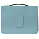 Necessaire de viagem Pinkdeer para cosméticos, bolsa de toilete azul com compartimentos para itens de higiene pessoal.