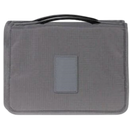 Necessaire de viagem cinza da Pinkdeer, bolsa de toiletry para cosméticos com compartimentos internos, ideal para organização.