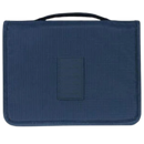 Necessaire de viagem Pinkdeer, estojo de toilette em azul navy, com compartimentos para produtos de higiene pessoal.