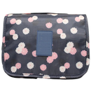 Necessaire de viagem Pinkdeer, bolsa de toilette azul escuro com compartimentos para produtos de beleza.