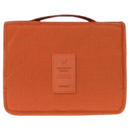 Necessaire de viagem Pinkdeer para cosméticos, bolsa de toilette laranja com compartimentos internos, ideal para organização.