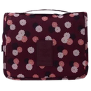 Necessaire de viagem Pinkdeer para cosméticos com bolso externo em tecido vermelho com estampa de flores