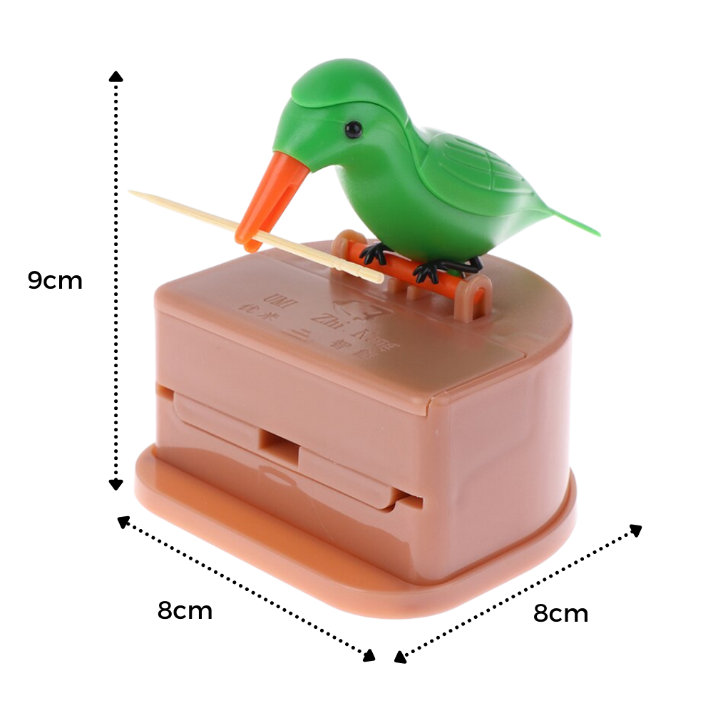 Caixa distribuidora de palitos de dente com desenho de pássaro, utensílio de cozinha da marca Party Yeah.