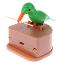 Caixa de porta-cercas com design de pássaros, utensílio de cozinha da marca Party Yeah, com dentes de plástico verdes.