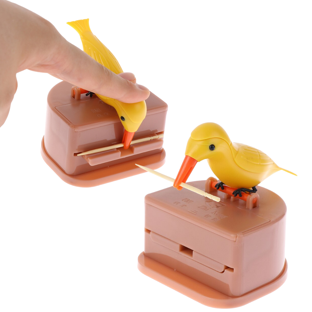 Caixa de fósforos decorativa com padrão de pássaros, utensílio de cozinha Party Yeah para armazenamento de palitos de dente.